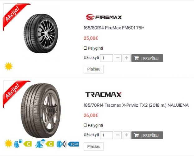 Geras pasiūlymas naujoms padangoms gali ir suklaidinti